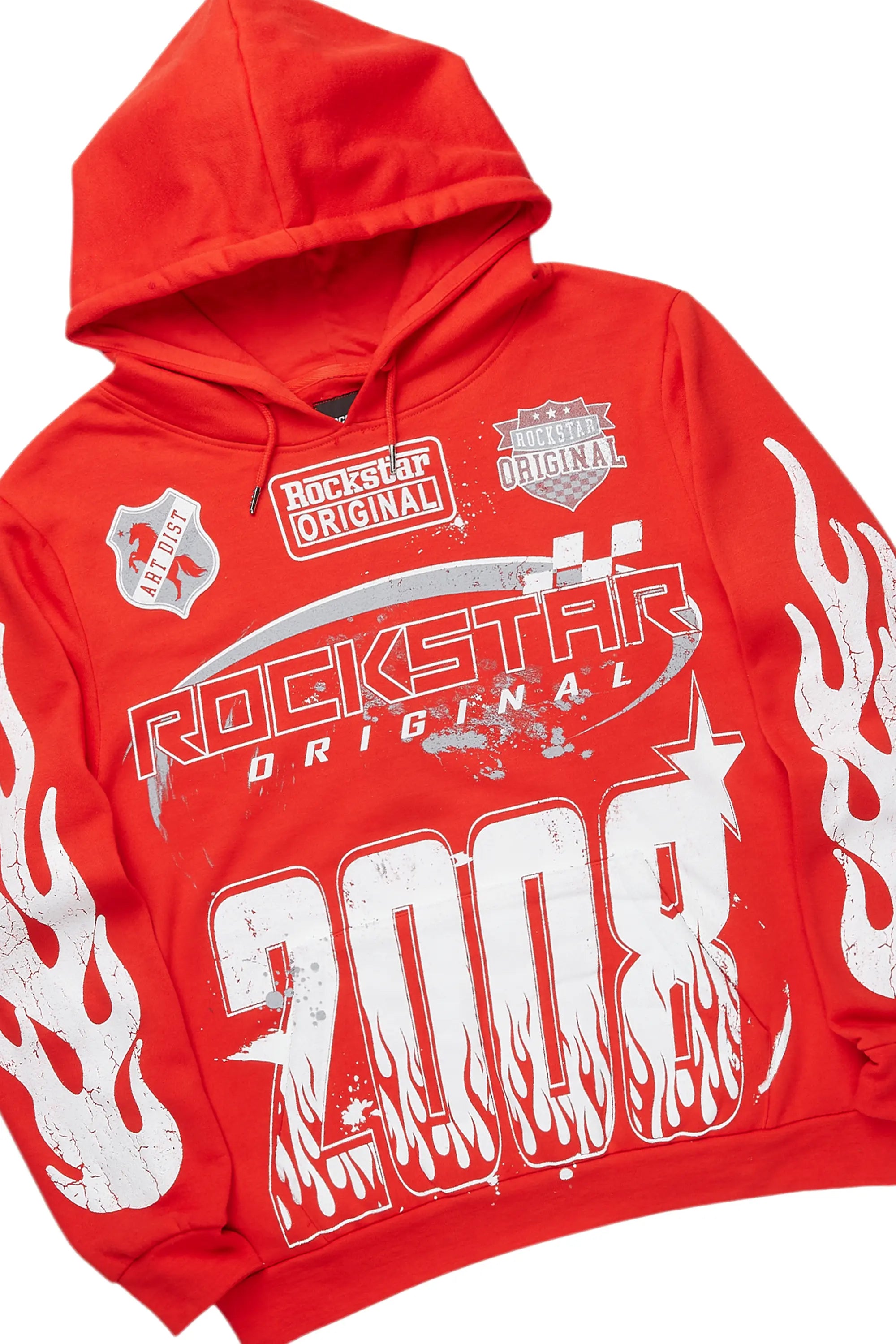 Amos Red/White Hoodie/Stacked Flare Track Set