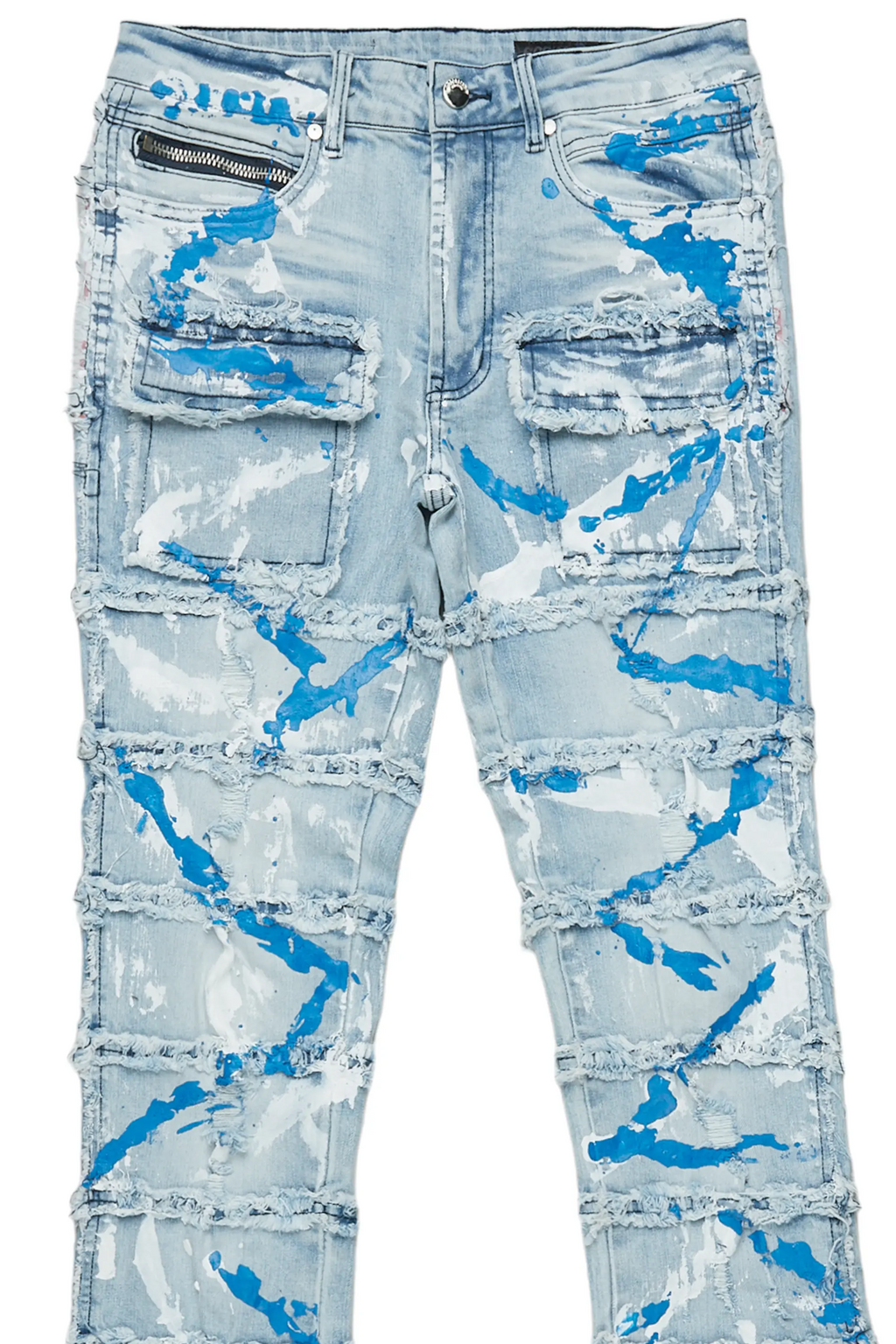Ebbo Blue Painter Stacked Flare Jean