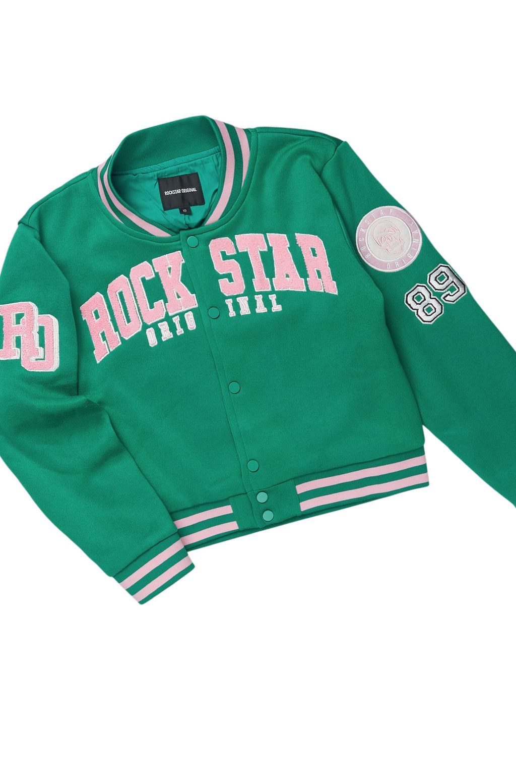 Girls Esmeralda Green Fleece Super Stacked Flare Track Set
