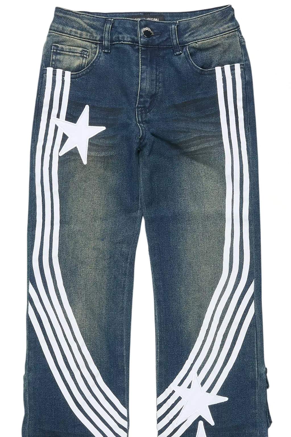 Girls Jaziya Dark Wash Stacked Jean