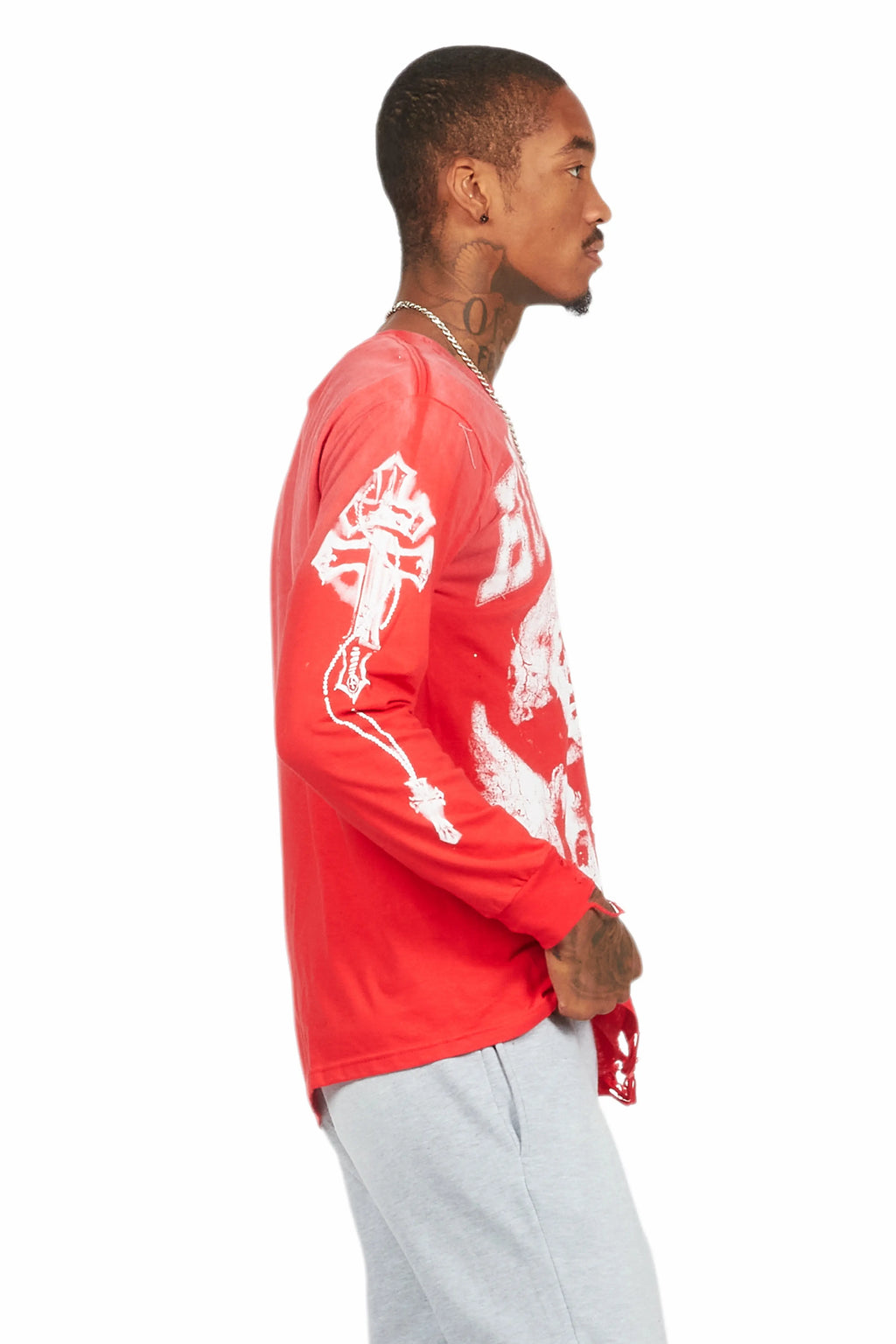 Deiter Red Long Sleeve Graphic T-Shirt