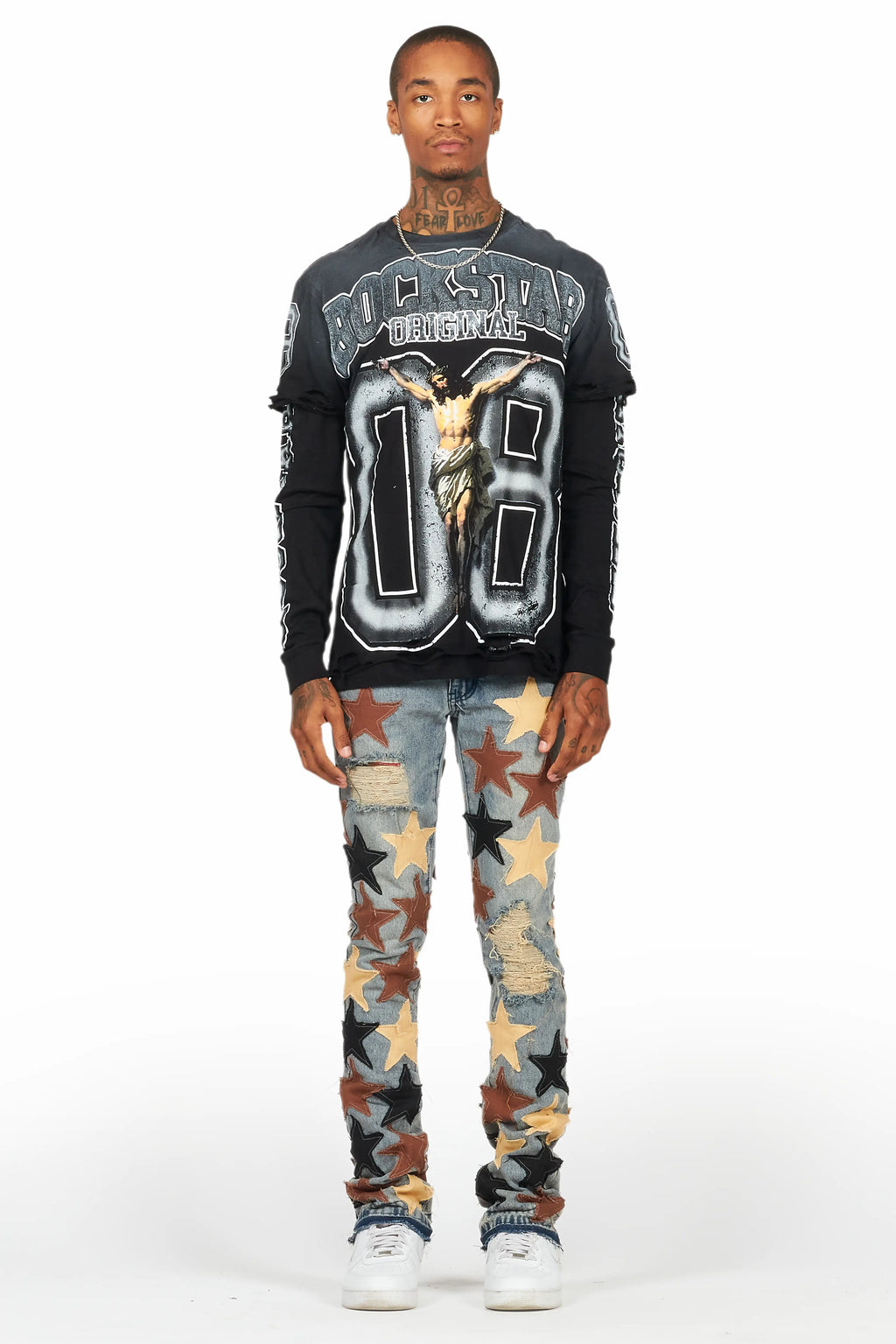 StarLane Tint Stacked Flare Jean