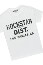 Boys Koen White T-Shirt/Stacked Flare PU Jean Set