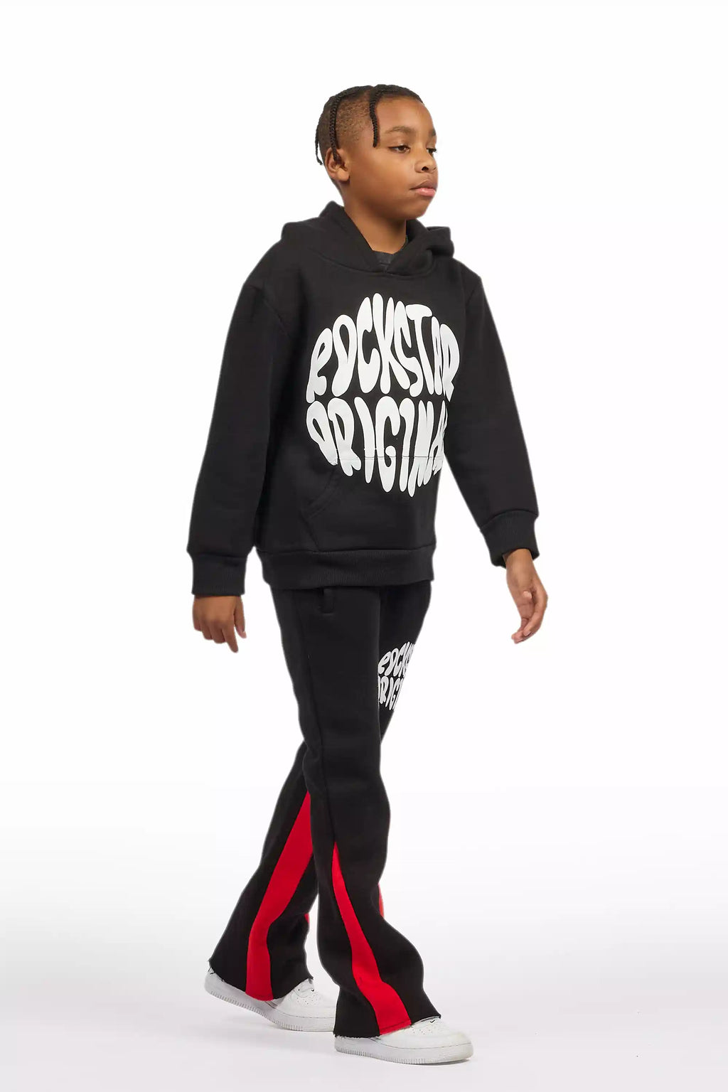 Boys Thierry Black/Red Stacked Flare Track Set