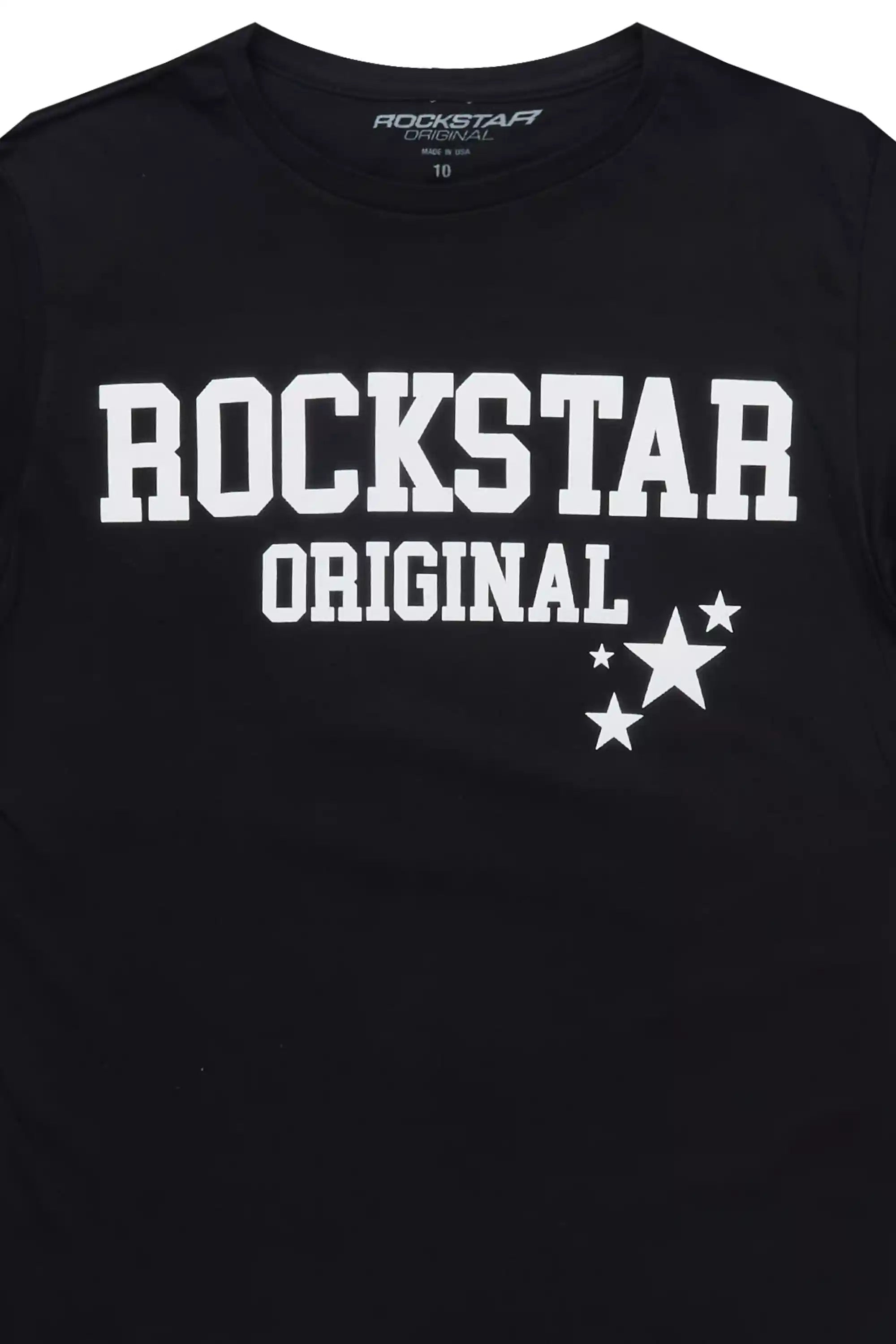 Boys Pluton Black/White Graphic T-Shirt