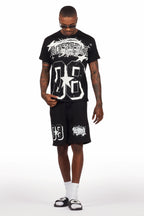 Allstar Black/White T-Shirt Short Set