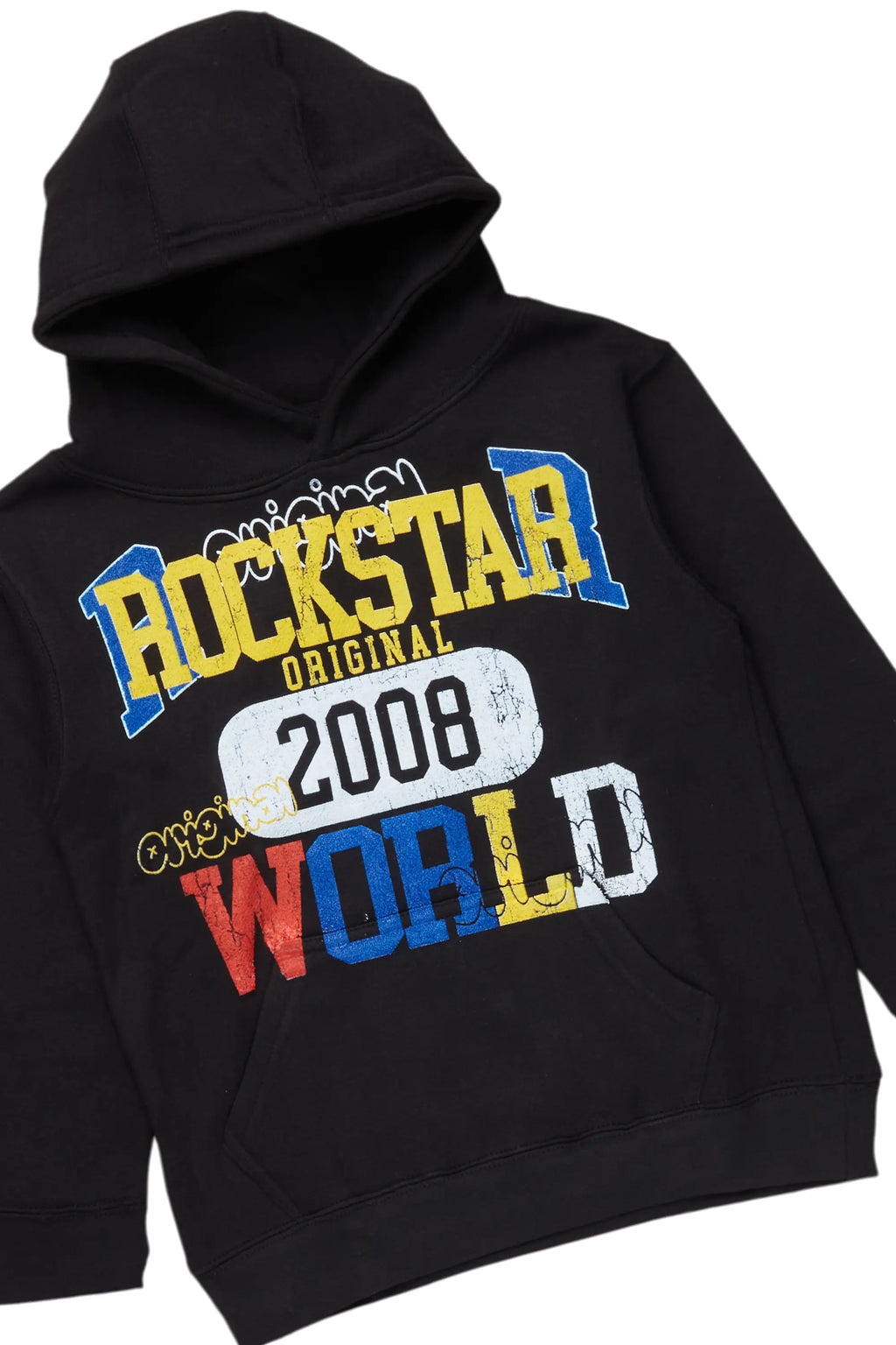 Boys Daria Black Hoodie/Stacked Flare Jean Set