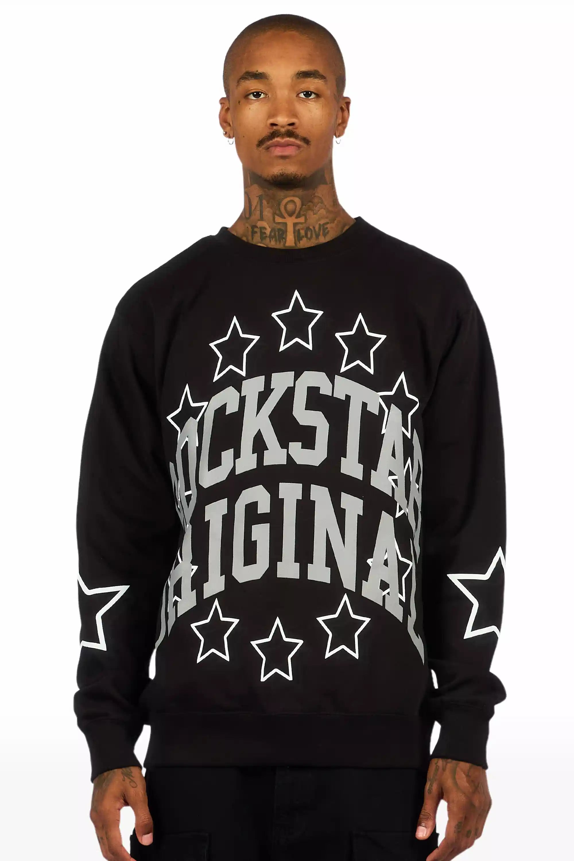 Boe Black Graphic Crewneck Sweatshirt