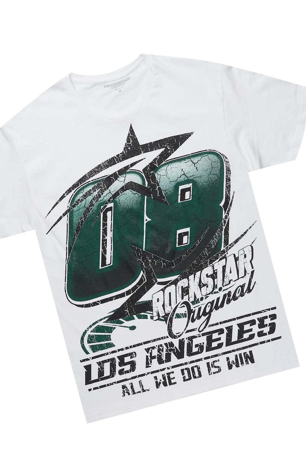 Kastell White/Green T-Shirt/Stacked Baggy Track Pant Set