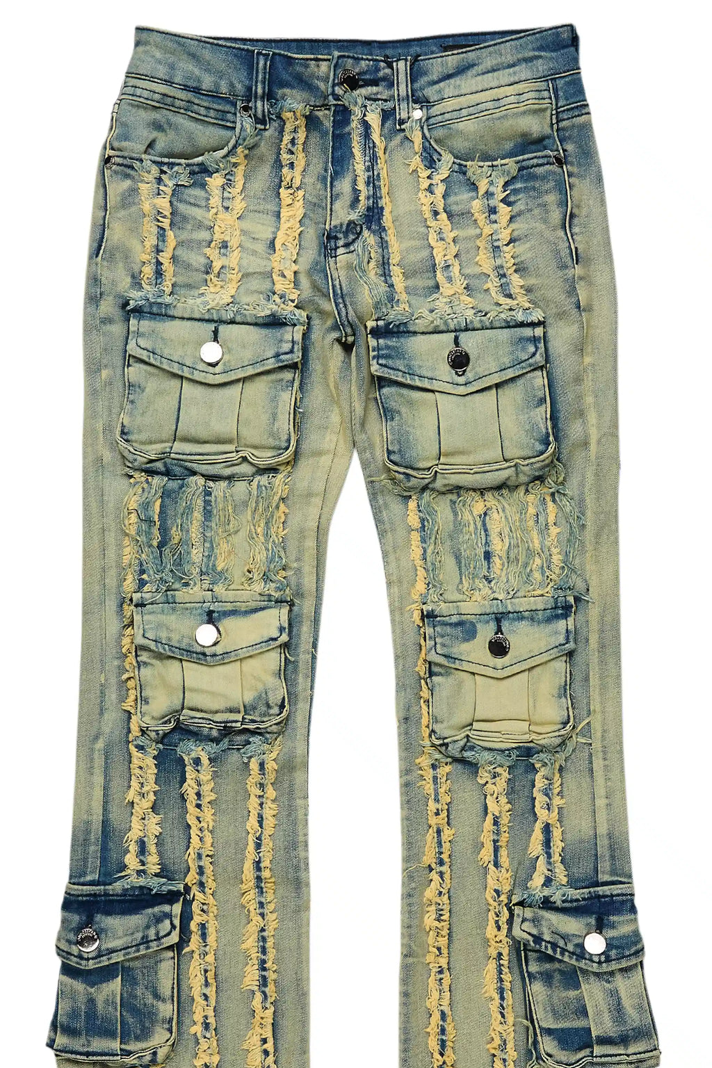 Boys Frey Blue Stacked Flare Jean