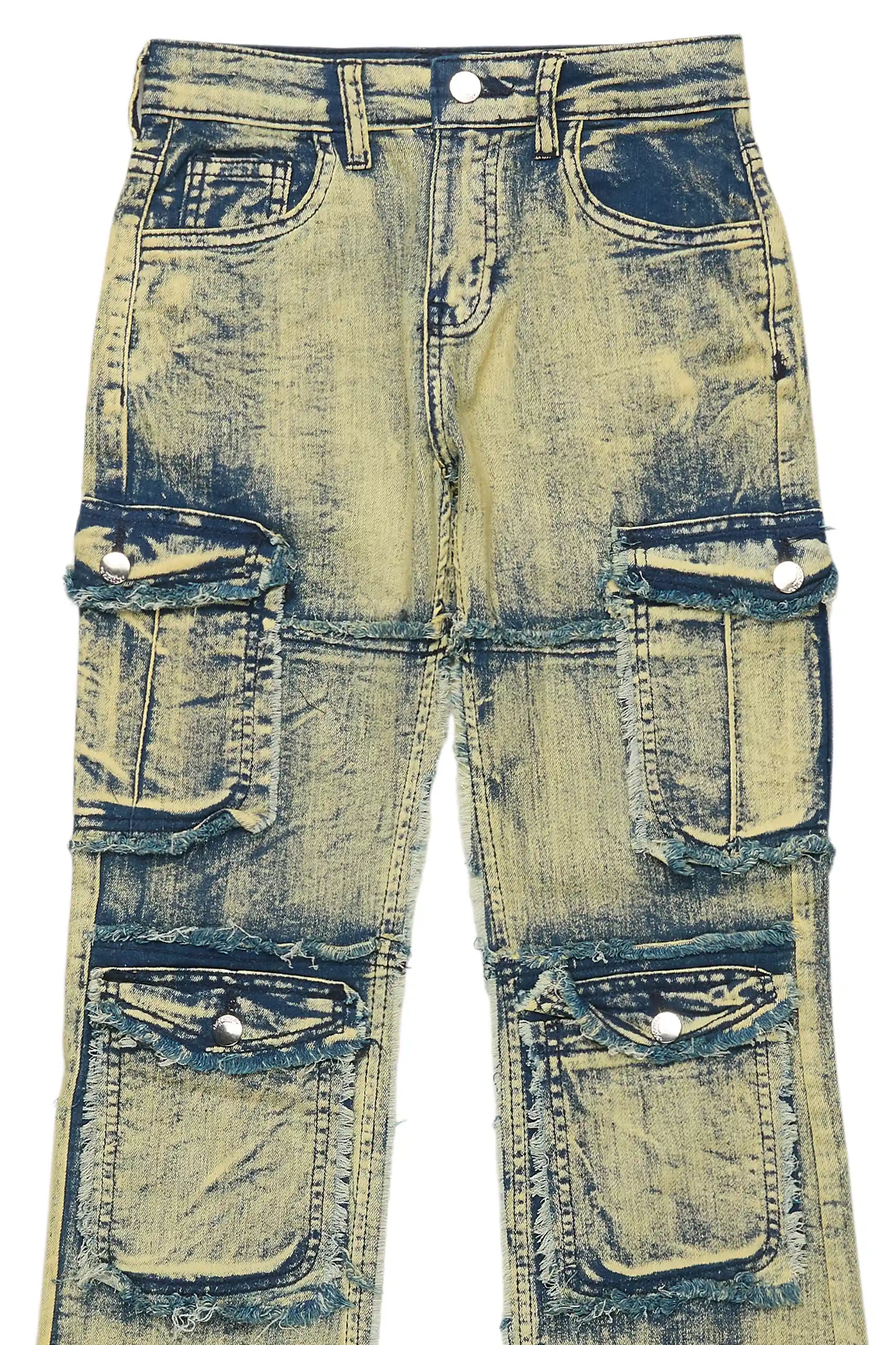 Boys Zarian Vintage Light Blue Cargo Jean