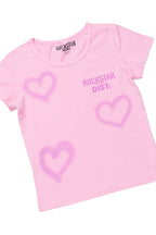 Girls Alaiya Pink T-Shirt Denim Short Set