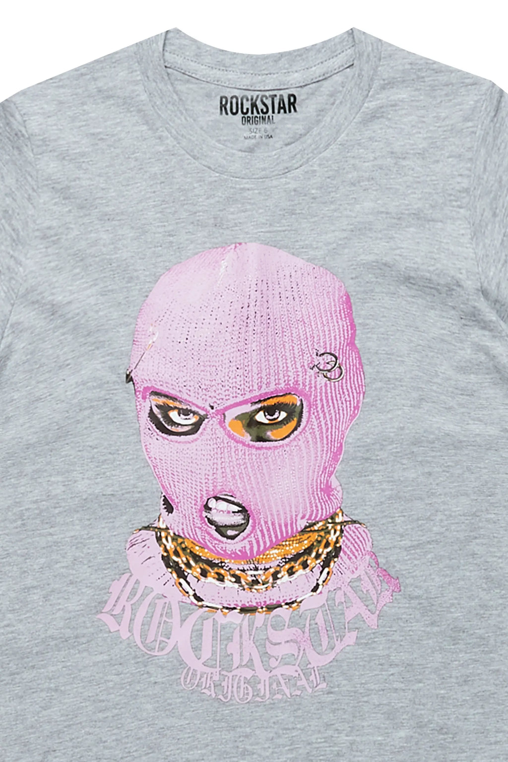 Girls Mura Heather Grey Graphic T-Shirt