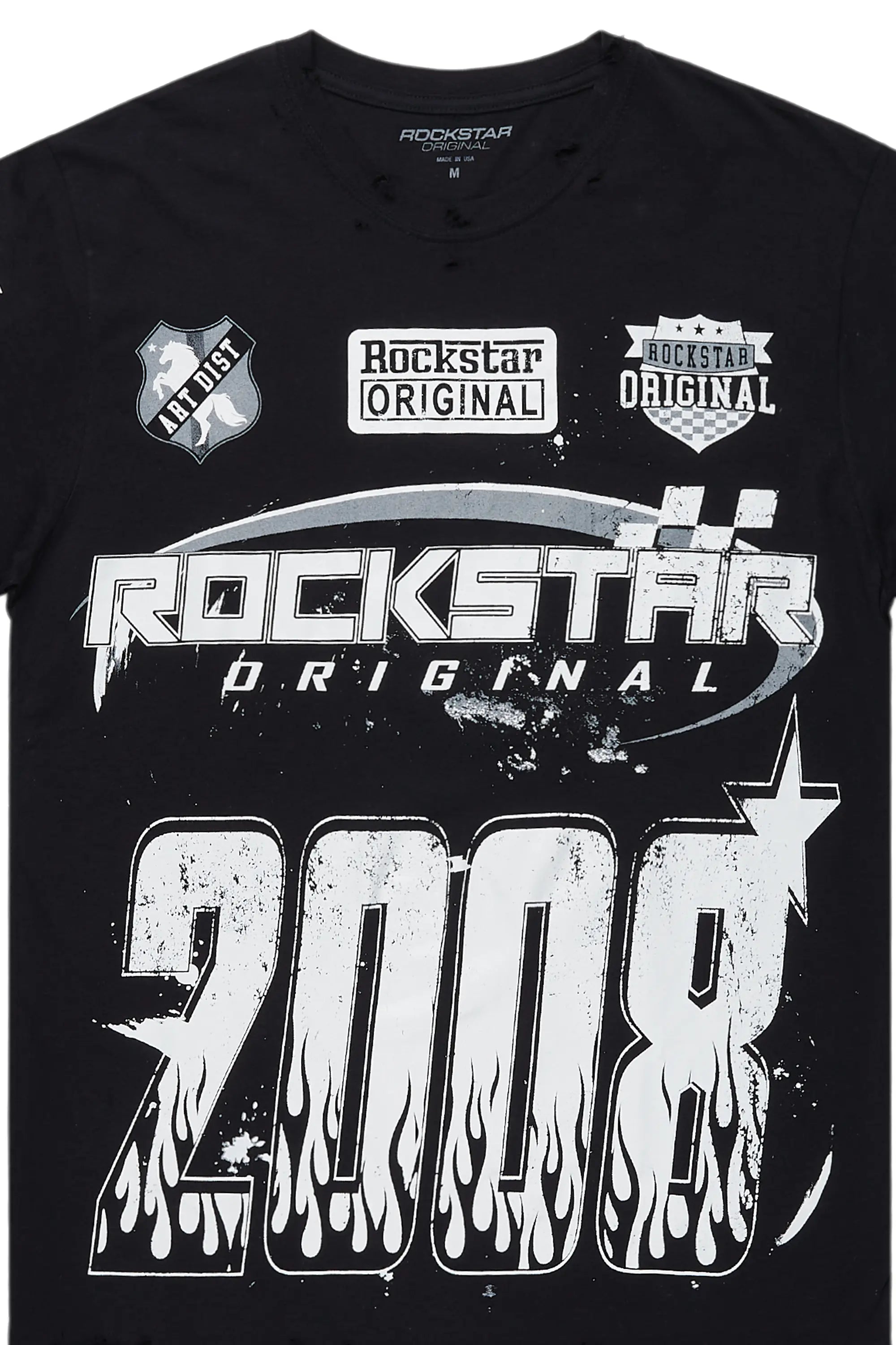 Amos Black Graphic T-Shirt