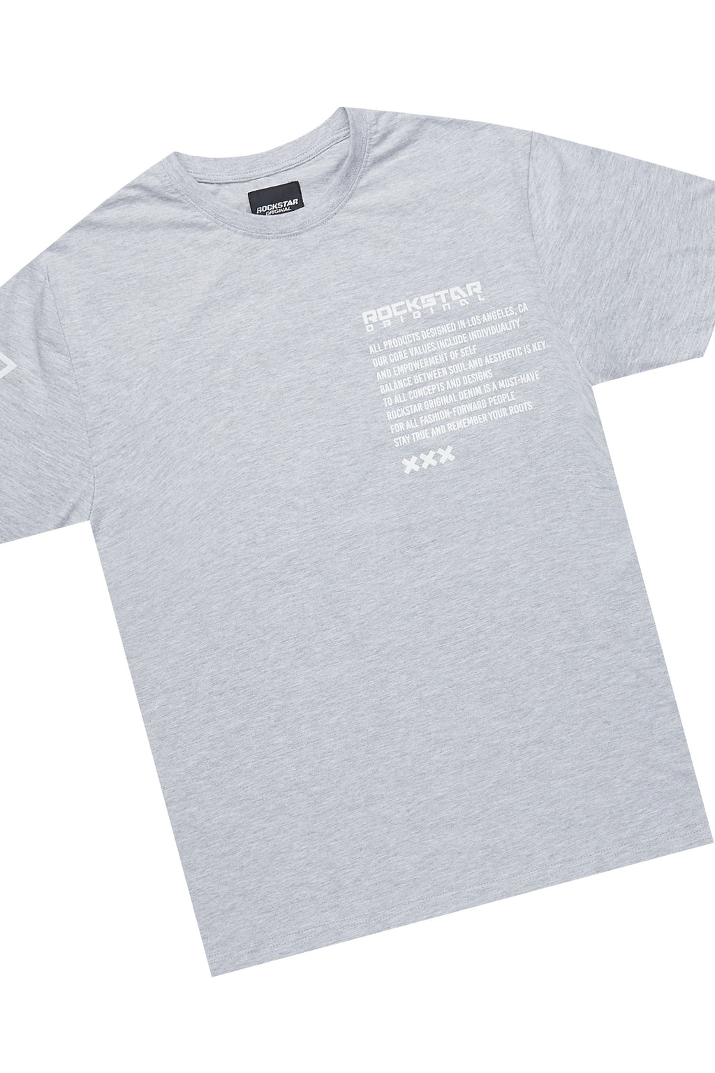 Jash Heather Grey/White Short Set