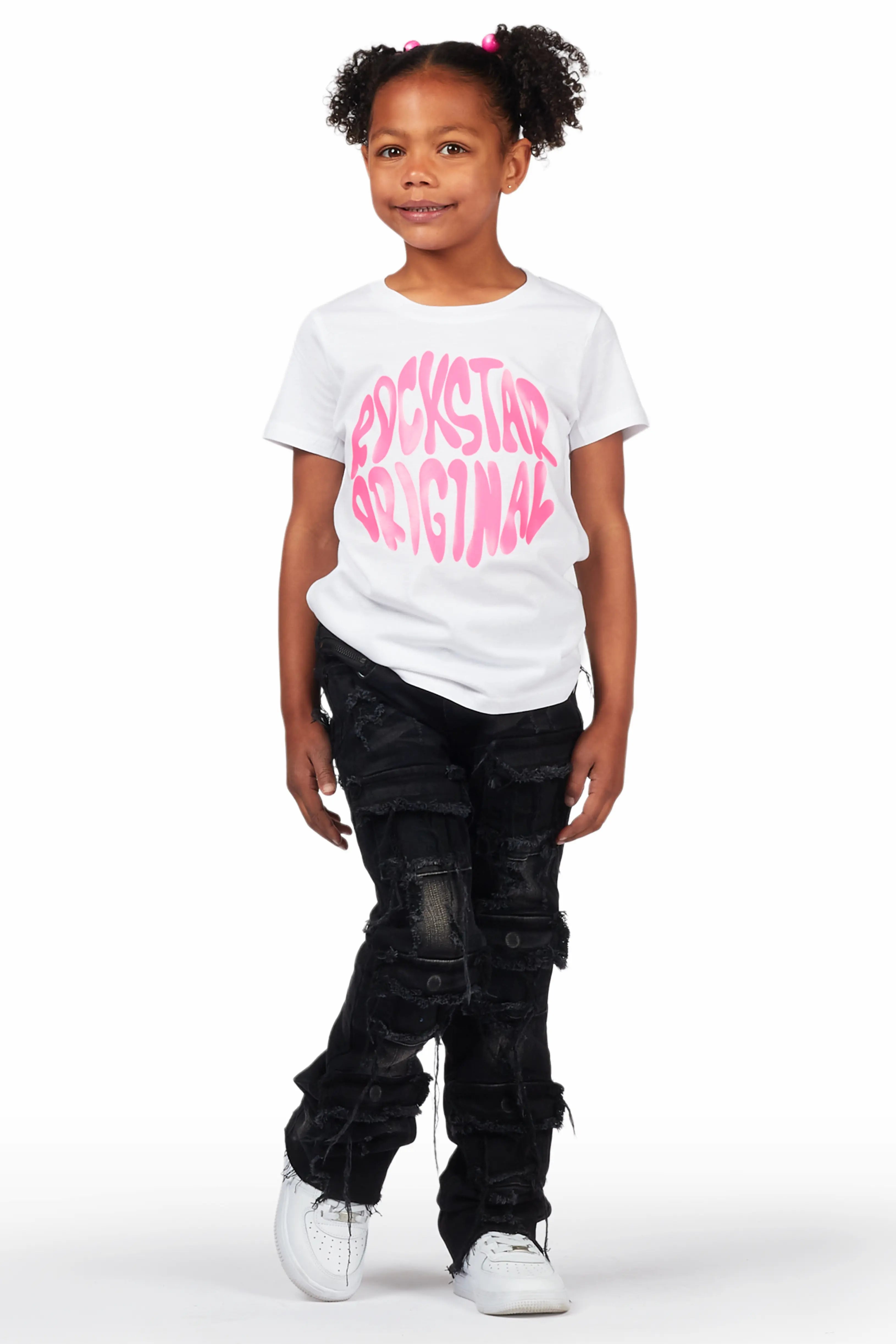 Girls Kami White Graphic T-Shirt