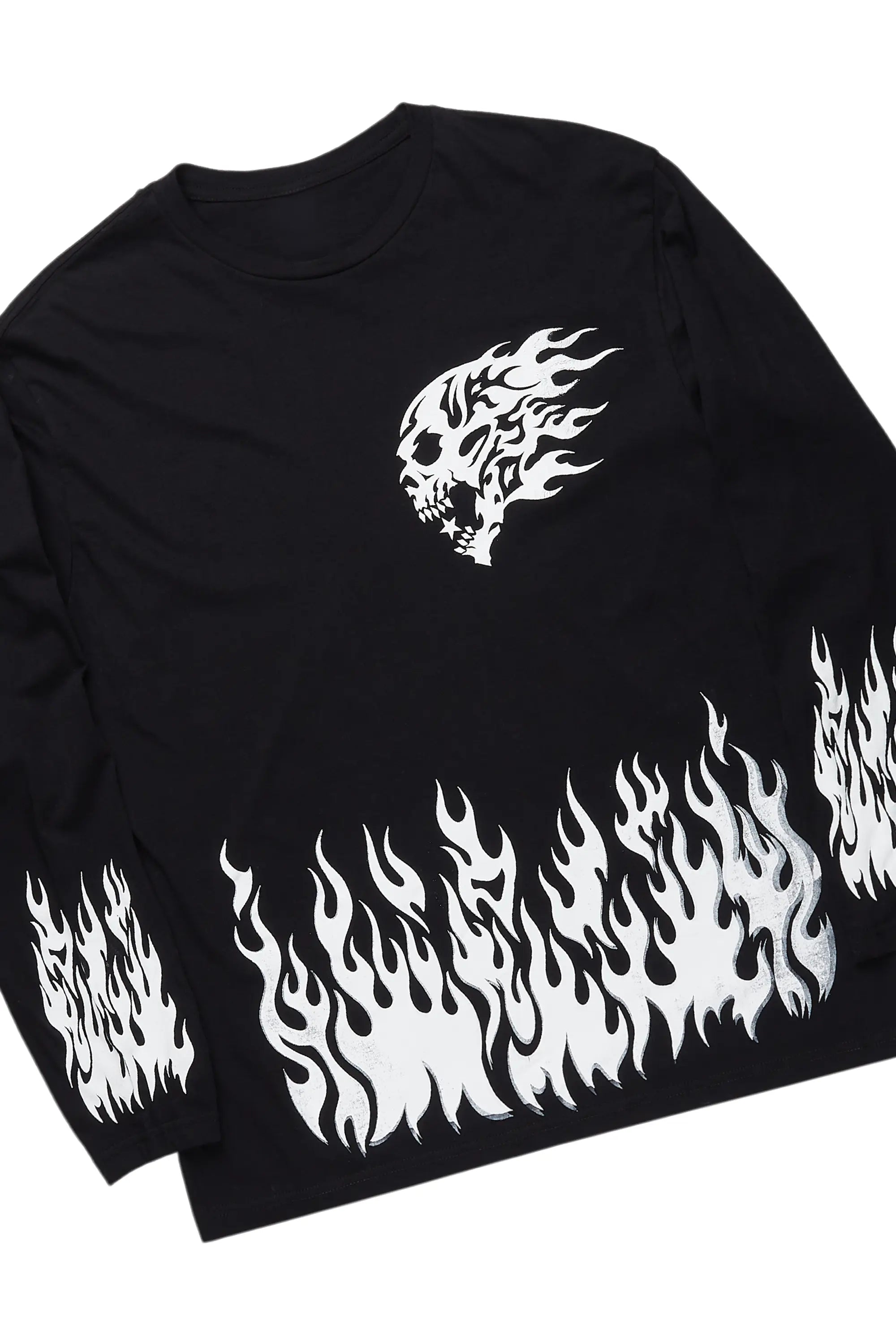 Bubble Black/White Long Sleeve T-Shirt/Baggy Pant Set