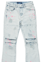 Girls Ibis Light Blue Painter Stacked Flare Jean