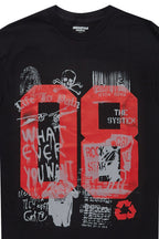 Girls Kammy Black/Red Graphic T-Shirt