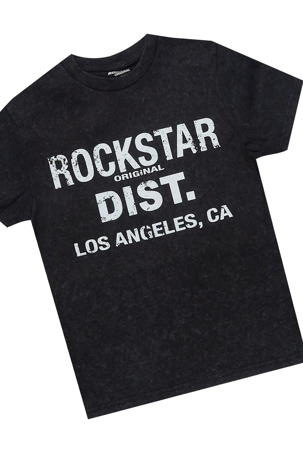 Boys Lake Black/White T-Shirt/Stacked Flare Jean Set