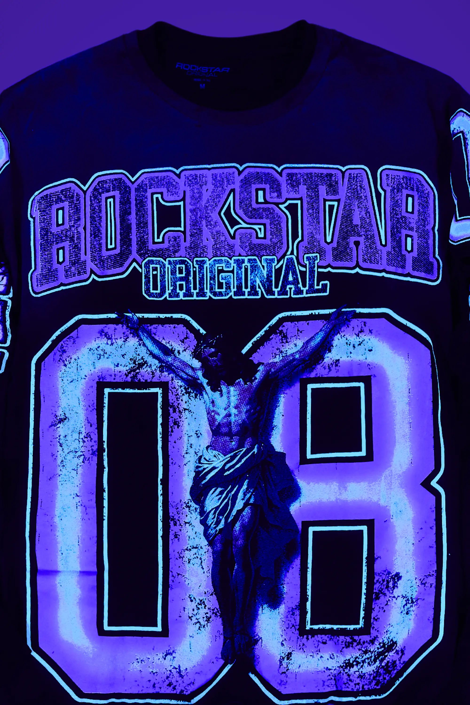 Fields Black/Purple Double Layer Long Sleeve Graphic T-Shirt