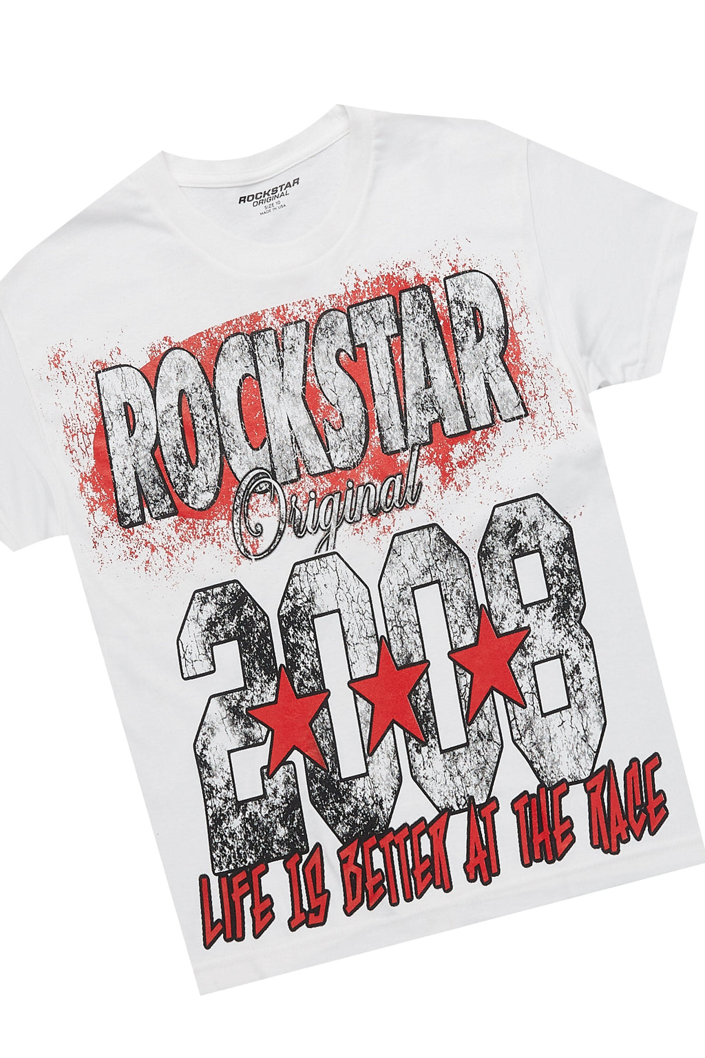 Boys Racing Grung White/Dark Green T-Shirt/Baggy Stacked Pant Set