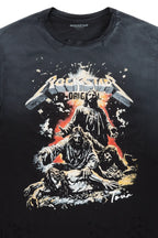 Akando Black Graphic Oversized T-Shirt