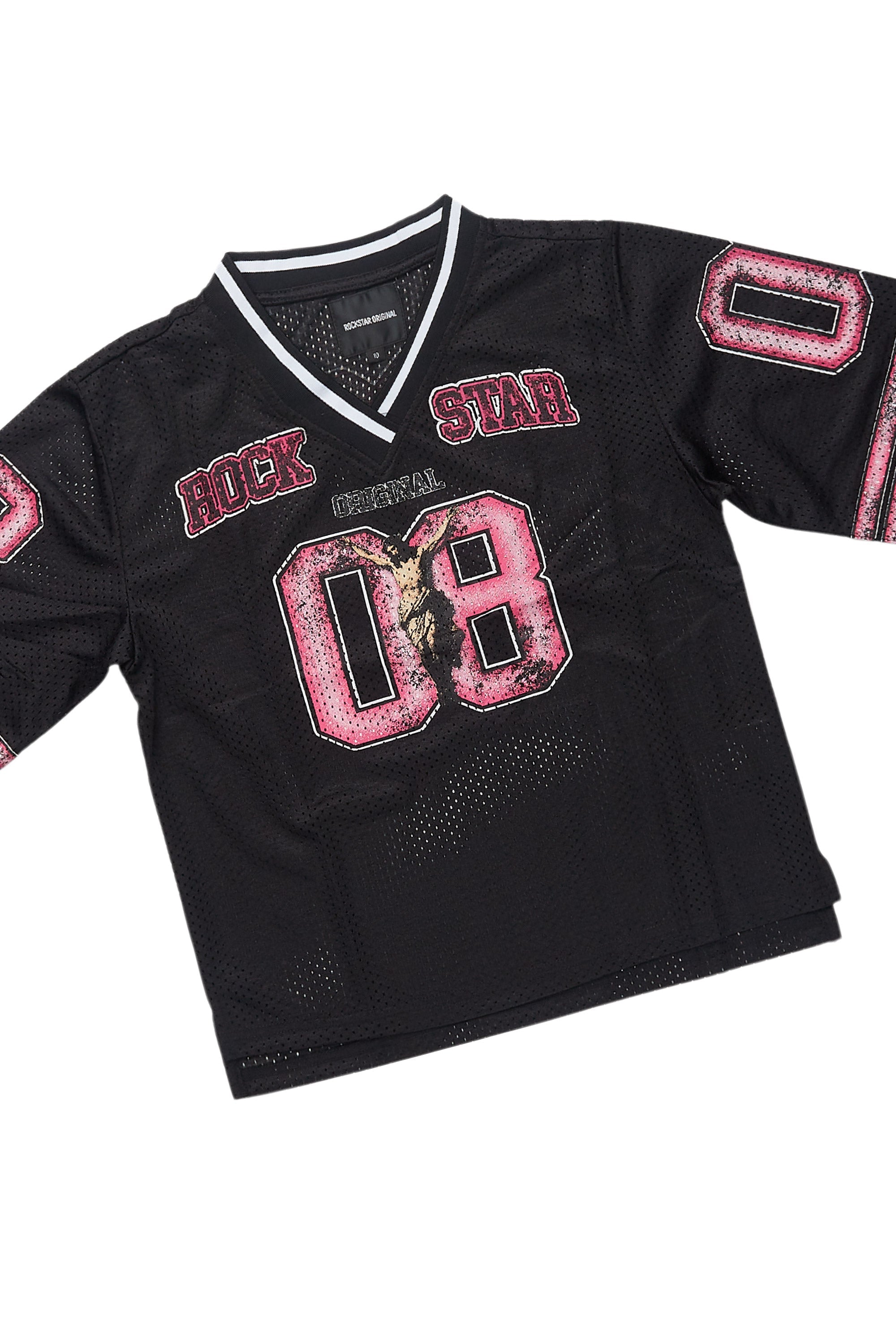 Girls Azella Black Jersey Stacked Set