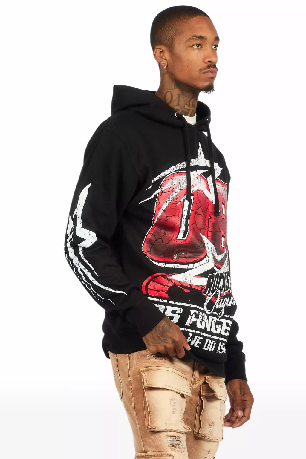 Kastell Black Graphic Hoodie