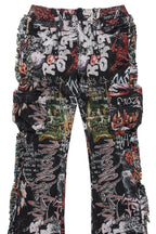 Boys Jari Multi Stacked Tapestry Flare Jean