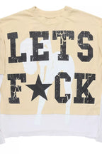 Pacino Beige/Black Boxy Crop Double Layer Tee