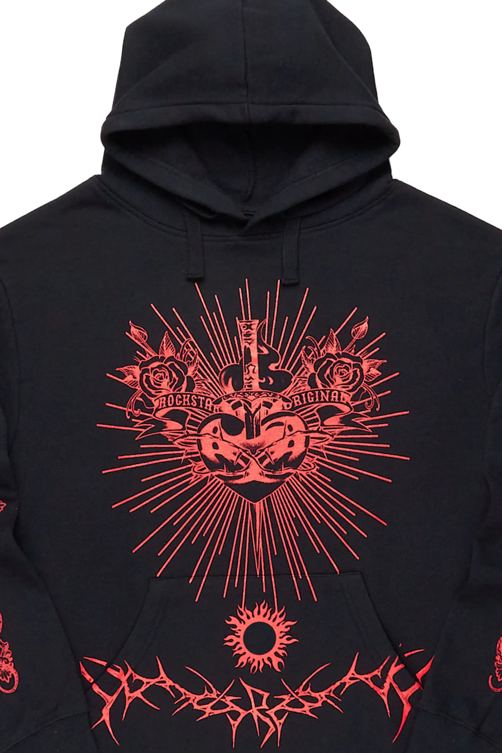 Leander Black Graphic Hoodie