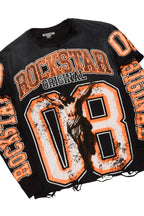 Fields Black/Orange Double Layer T-Shirt/Stacked Baggy Track Set