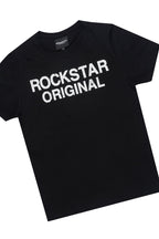 Boys Deniska Black T-Shirt Baggy Stacked Flare Set