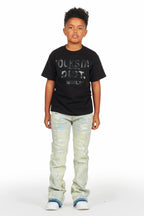 Boys Holibert Light Blue Stacked Flare Jean