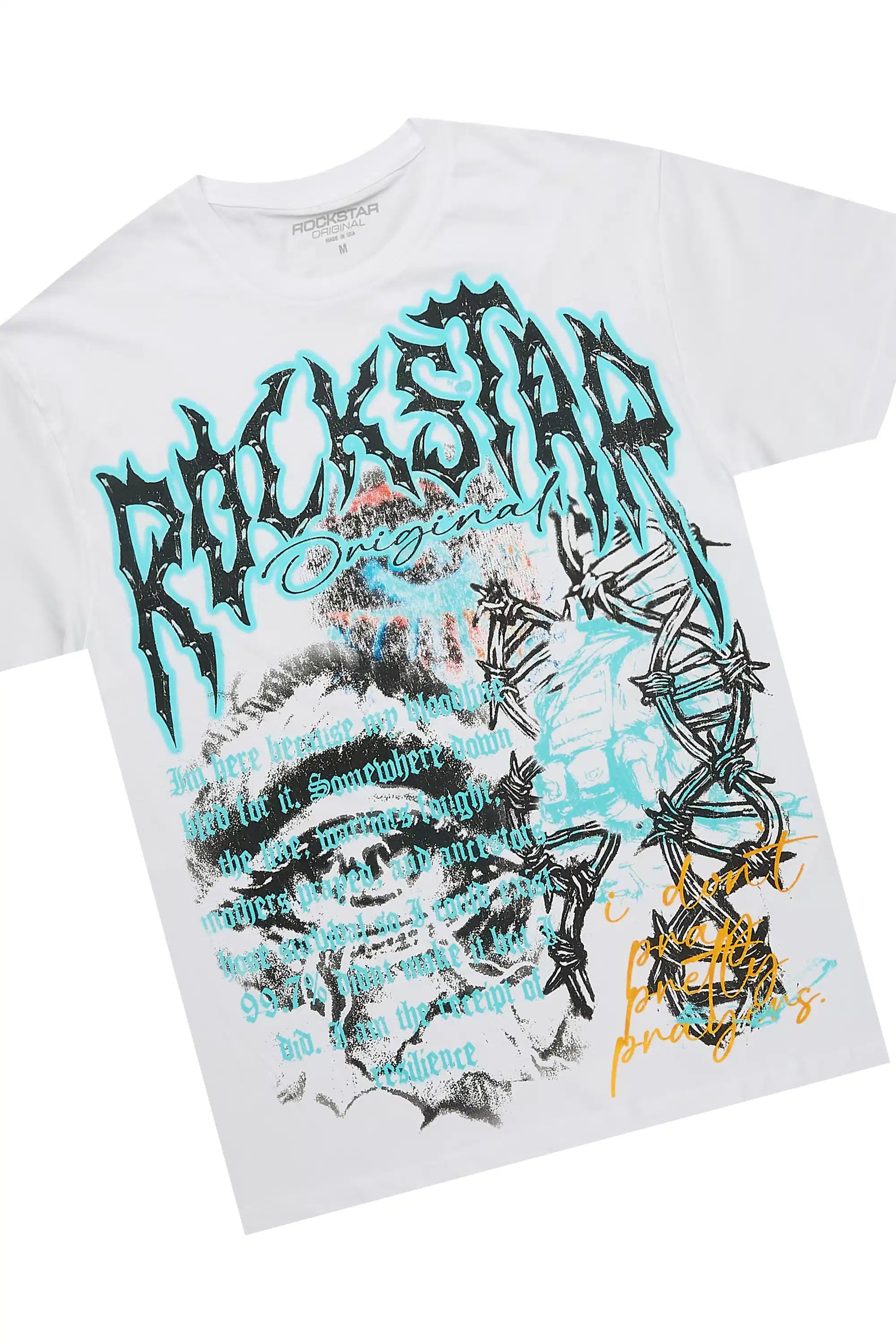 Terrina White Tee & Toniesha Light Wash Jean Set