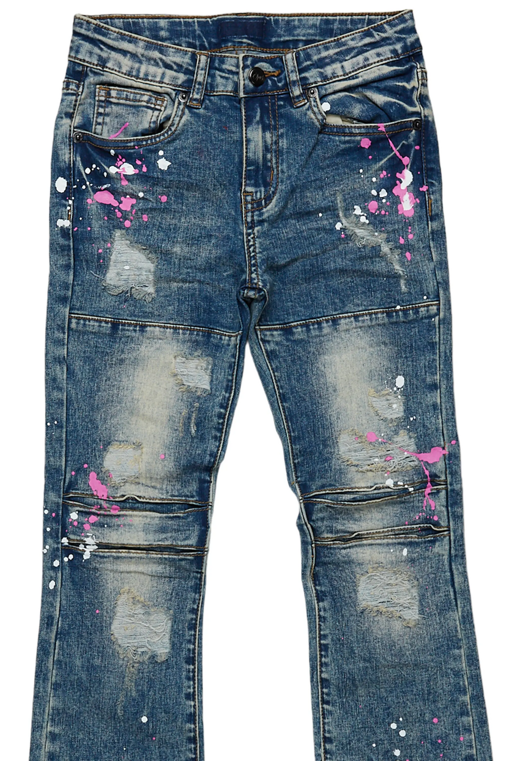 Girls Larissa Vintage Painter Stacked Flare Jean