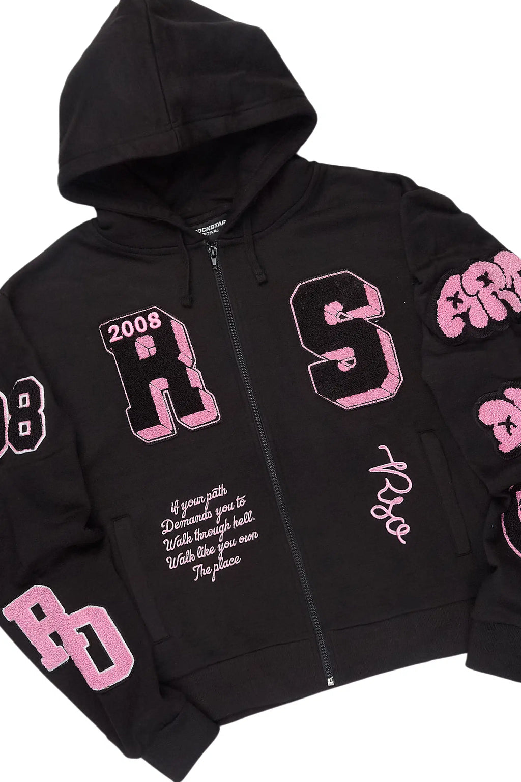 Leslee Black/Pink Super Stacked Trackset