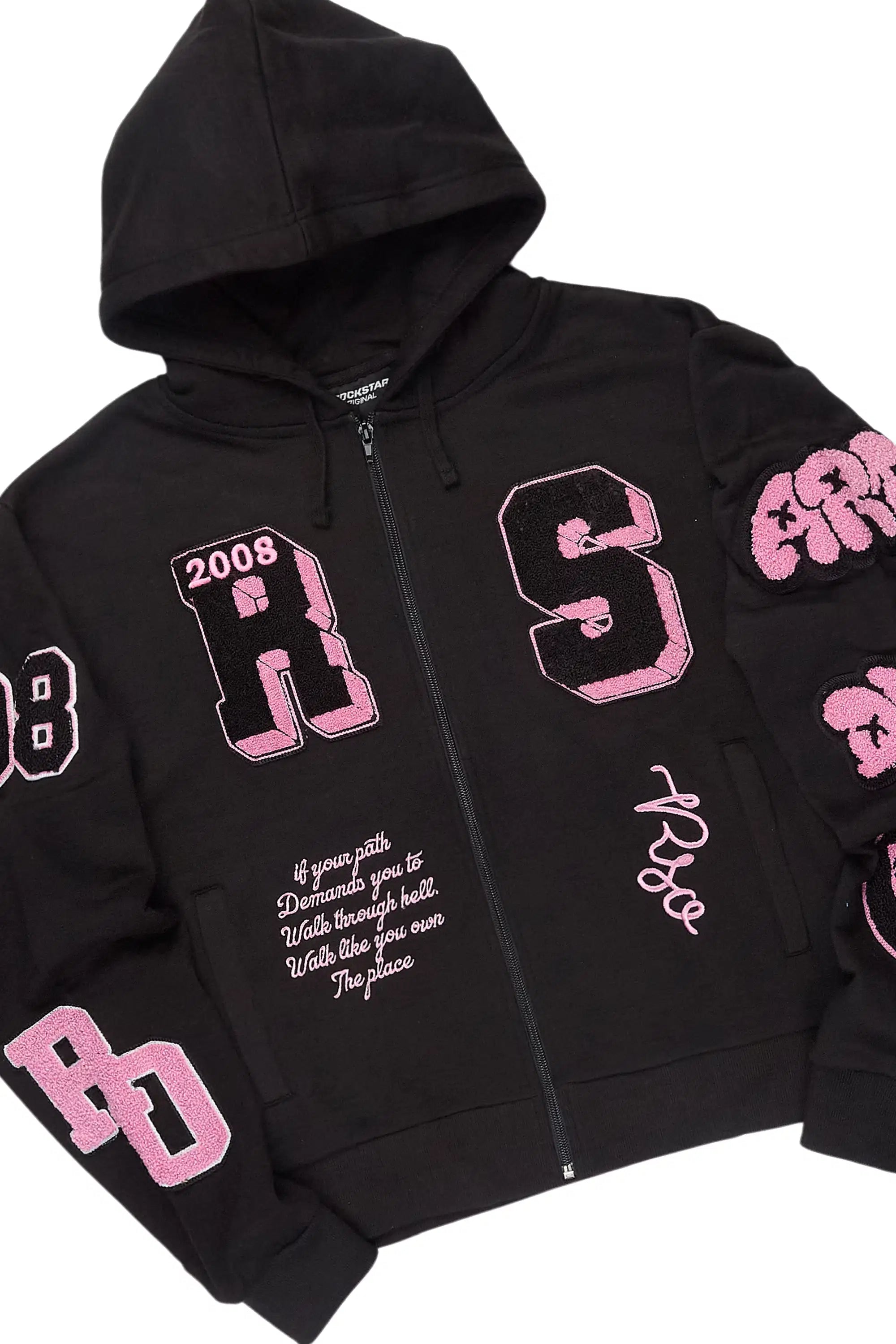 Leslee Black/Pink Super Stacked Trackset