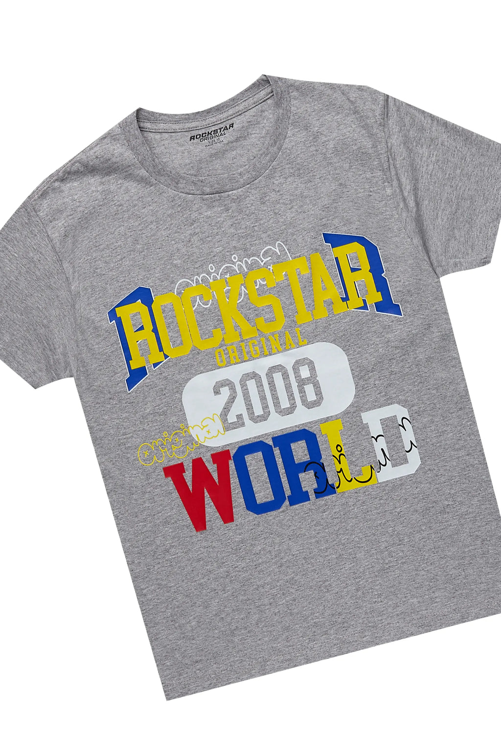 Boys Daria Heather Grey/Navy T-Shirt/Short Set