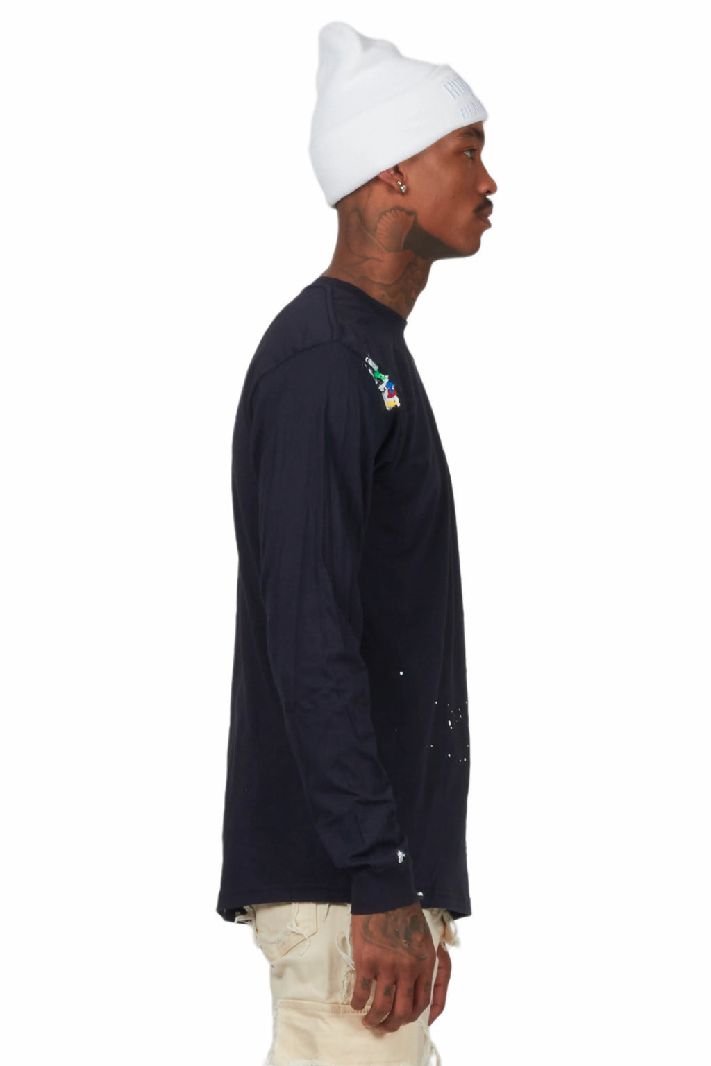 Palmer Navy Long Sleeve T-Shirt