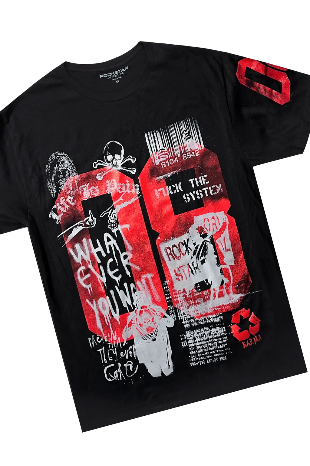 Grill Black T-Shirt/Baggy Stacked Pant Set