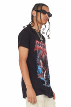 Obern Black Graphic T-Shirt