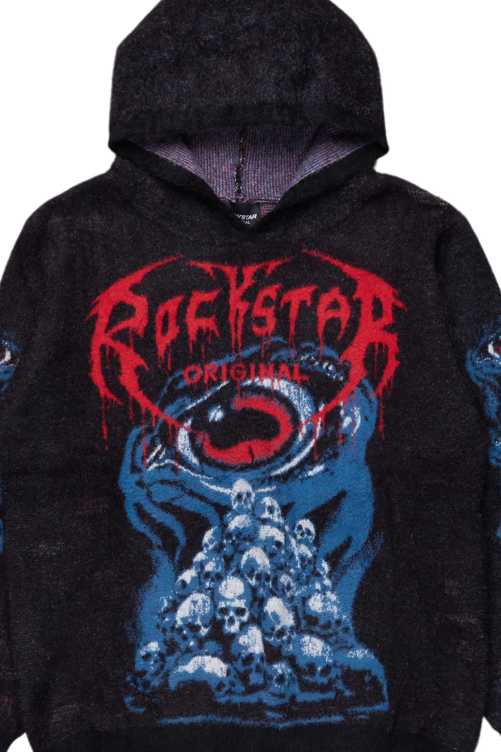 Ika Black Knit Hoodie