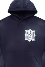 Sebrina Navy Graphic Hoodie