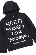 Boys M4 Video Games Black Hoodie Stacked Jean Set