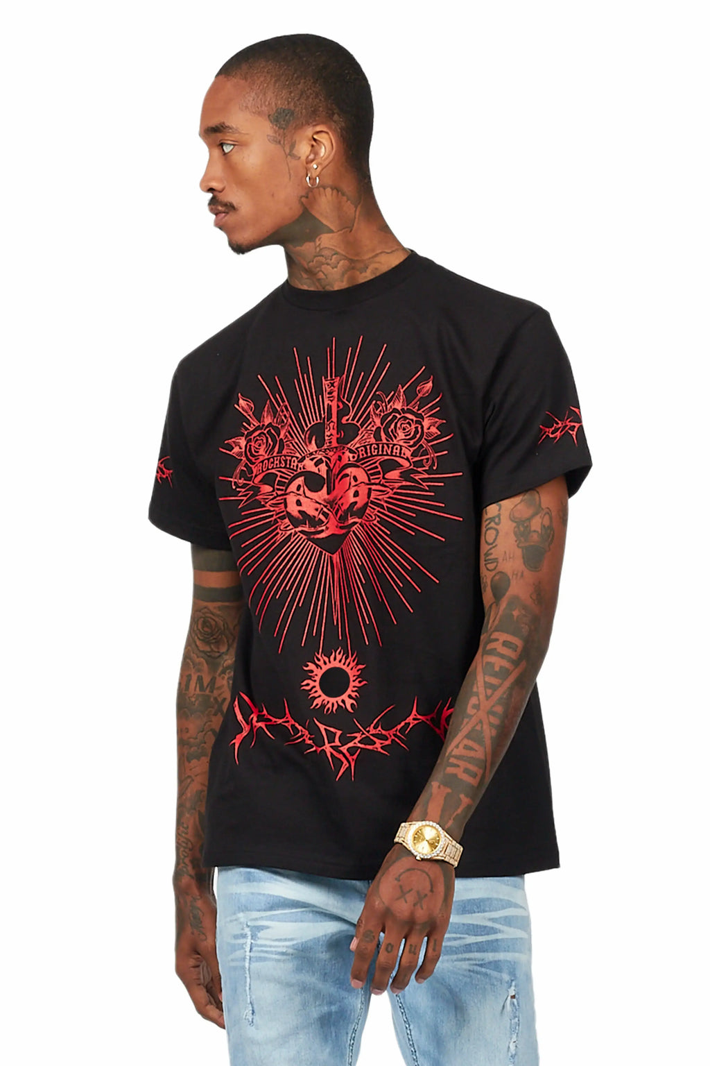 Leander Black Graphic T-Shirt