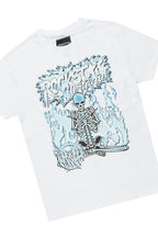 Boys Yoga White/Blue T-Shirt Short Set