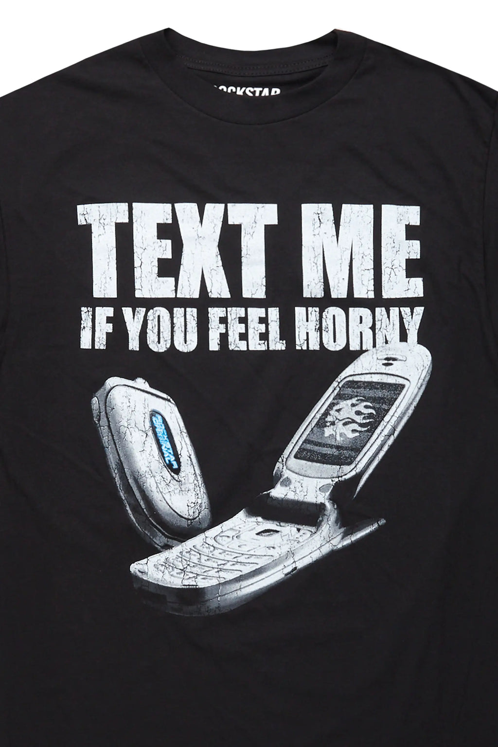 Textme Black Graphic T-Shirt
