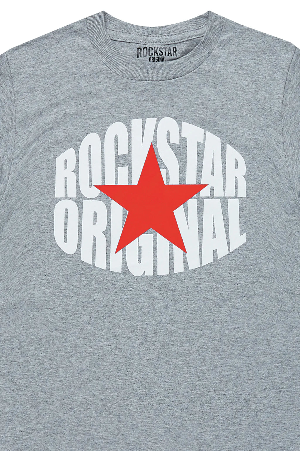 Boys Ezra Grey/Red Graphic T-Shirt